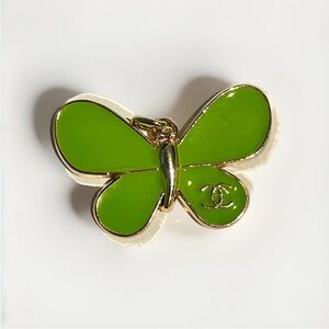 Chanel Green Butterfly pendant